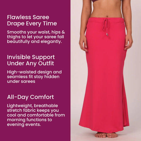 Munns & Mars Saree Shapewear Polyester Fish Cut - Strawberry