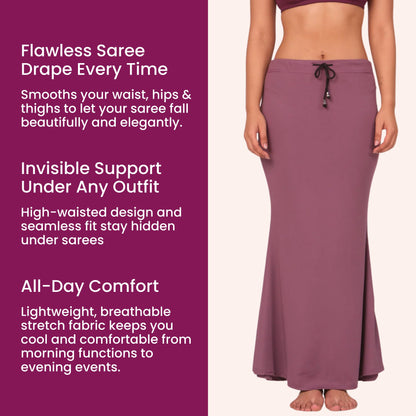 Munns & Mars Saree Shapewear Polyester Fish Cut - Wine