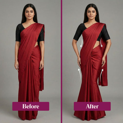 Munns & Mars Saree Shapewear Polyester Fish Cut - Levender