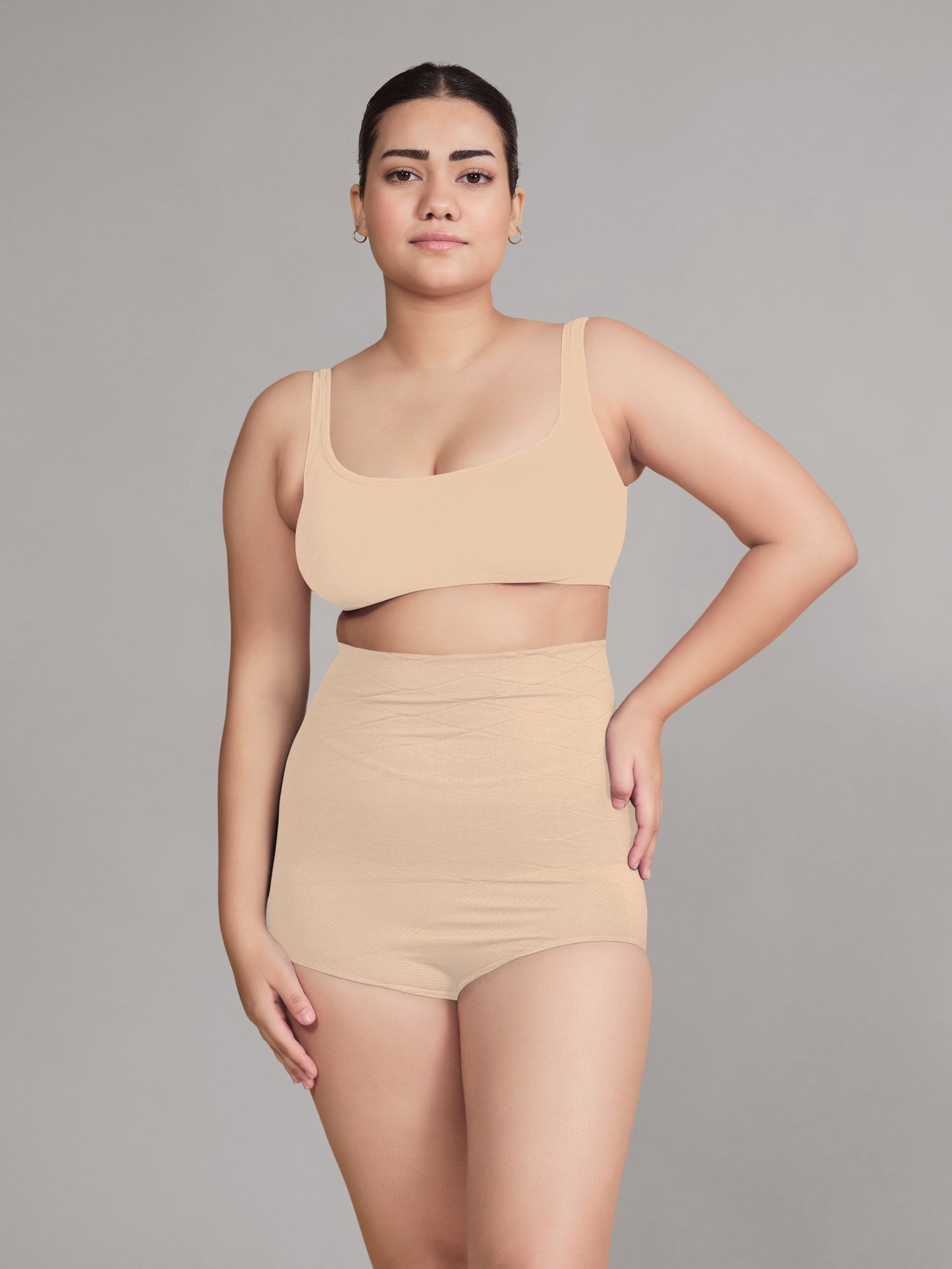 Munns & Mars Trendy Tummy Tucker Brief Combo - Beige/Black