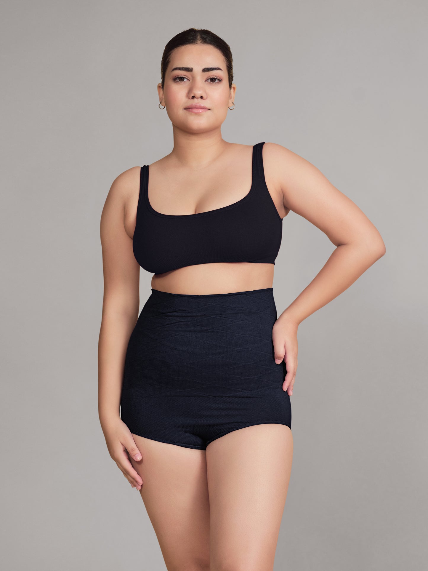 Munns & Mars Trendy Tummy Tucker Brief Combo - Beige/Black