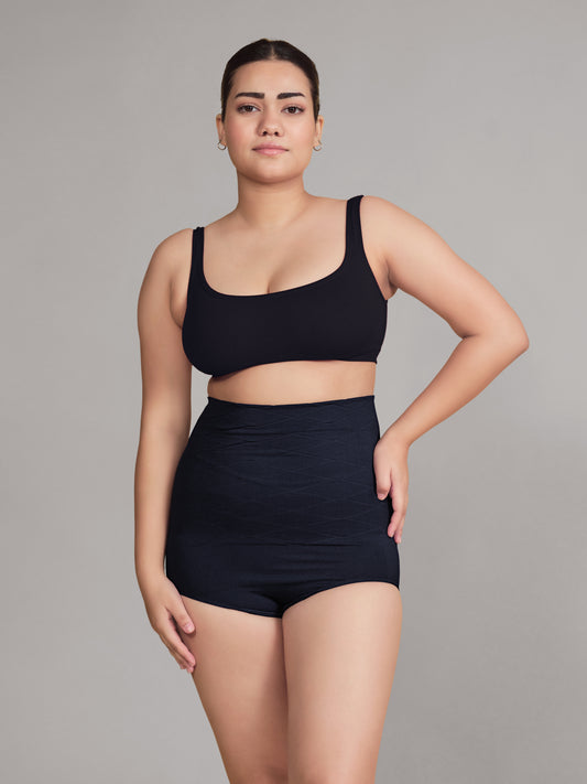 Munns & Mars Trendy Tummy Tucker Brief Combo - Beige/Black