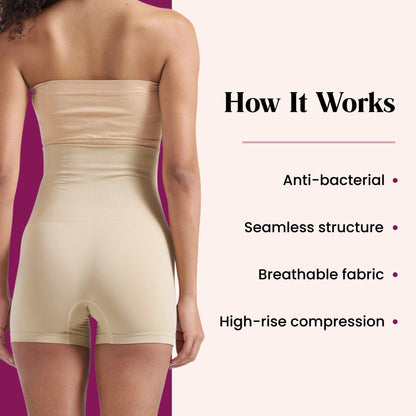 Munns & Mars Tummy and Thigh Shorts - Beige