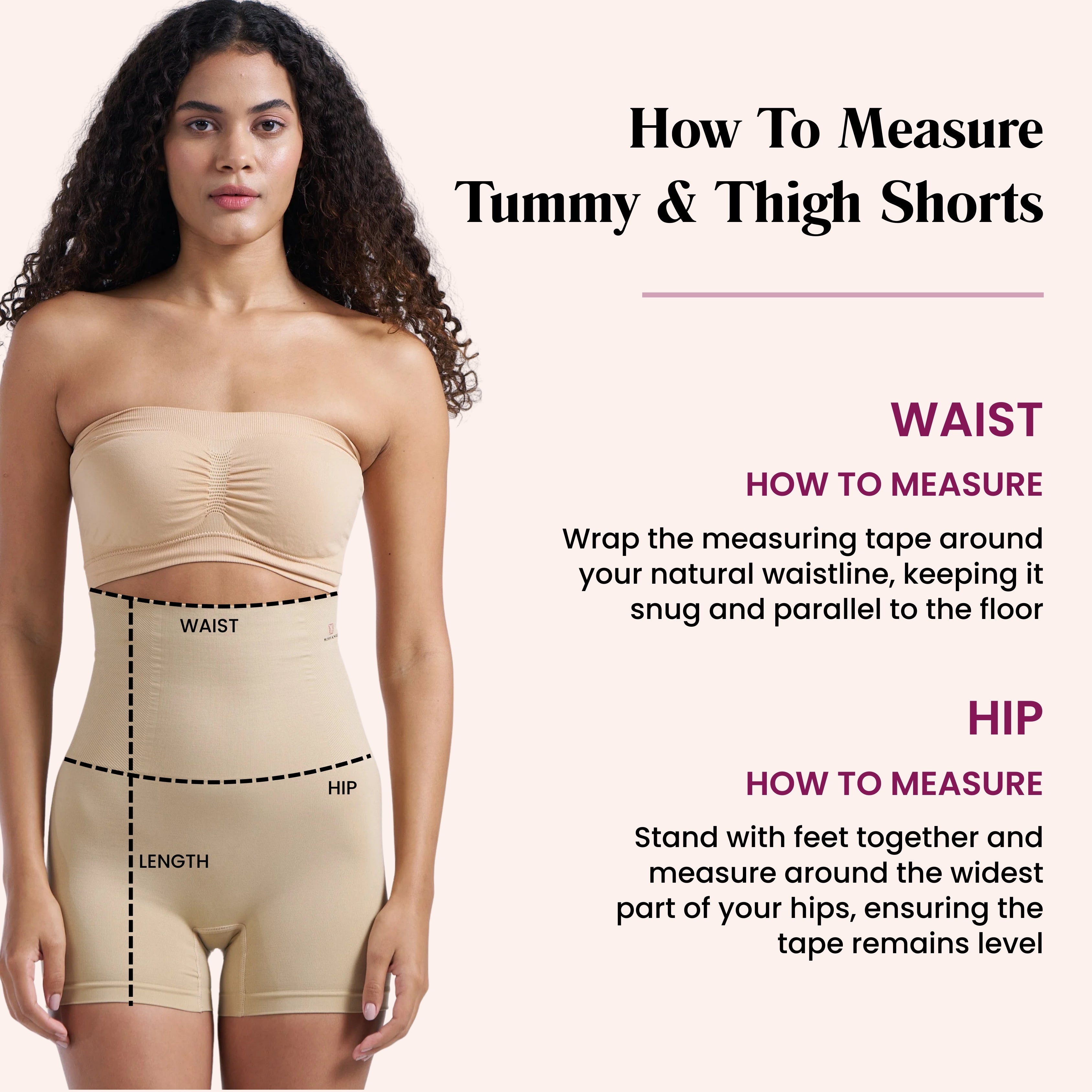Munns & Mars Bundle of Seamless Non-Padded Tube Bra And Tummy & Thigh Shorts