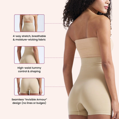 Munns & Mars Tummy and Thigh Shorts - Beige