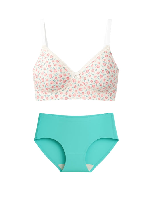 Munns & Mars Lingeries Set- T-shirt Bra & Seamless Bonded Hipster Panty