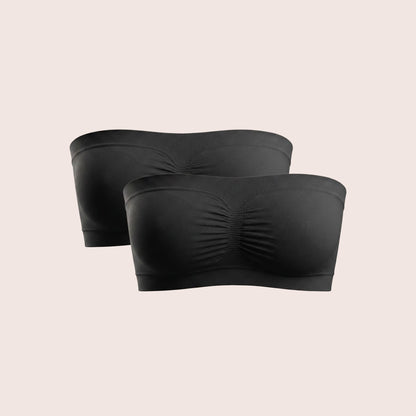Munns & Mars Womens Seamless Non-Padded Tube Bra - Pack of 2