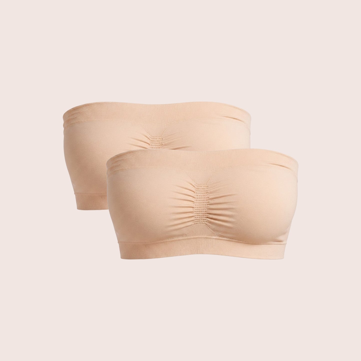 Munns & Mars Womens Seamless Non-Padded Tube Bra - Pack of 2