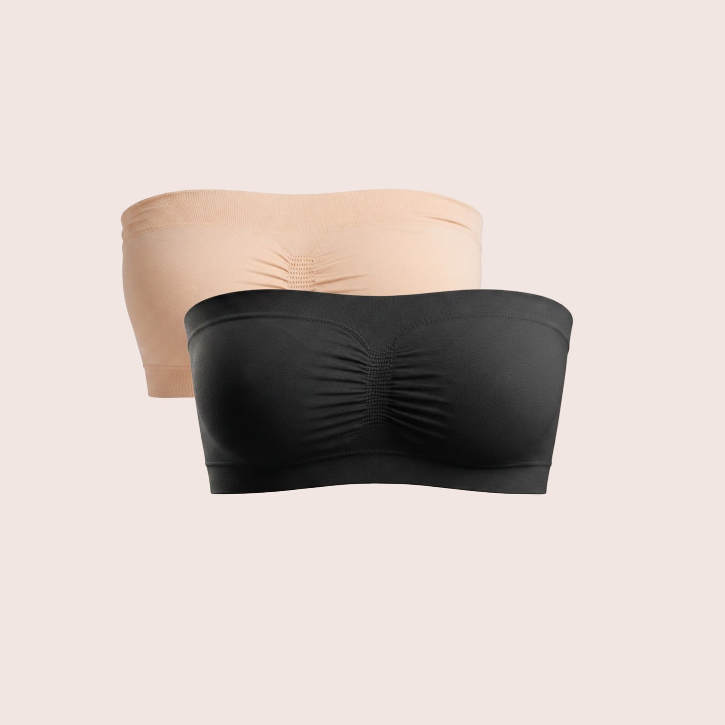 Munns & Mars Womens Seamless Non-Padded Tube Bra - Pack of 2