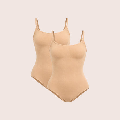 Munns & Mars Womens Seamless Bodysuit Shapewear - Pack of 2