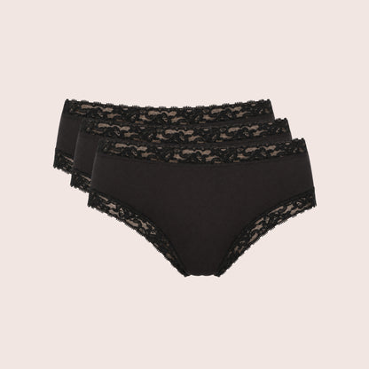 High Waist Bikini (With Lace) - Pack of 3