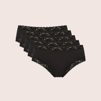 High Waist Bikini (With Lace) - Pack of 5