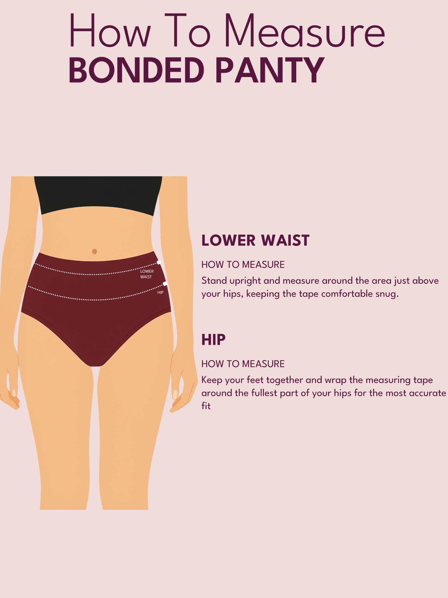 Munns & Mars Hipster panties size guide