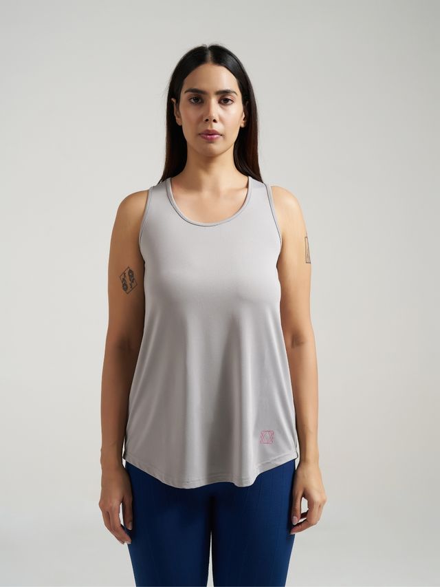Munns & Mars Womens Activewear Boxpleated Tank Top for Women