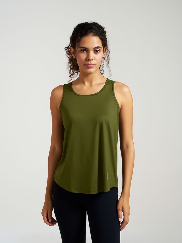 Munns & Mars Womens Activewear Boxpleated Tank Top for Women