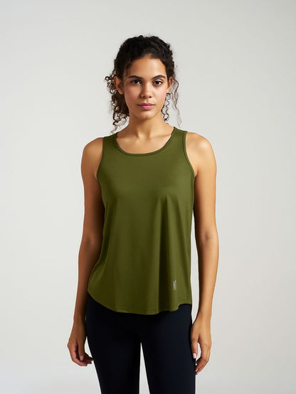 Munns & Mars Womens Activewear Boxpleated Tank Top for Women
