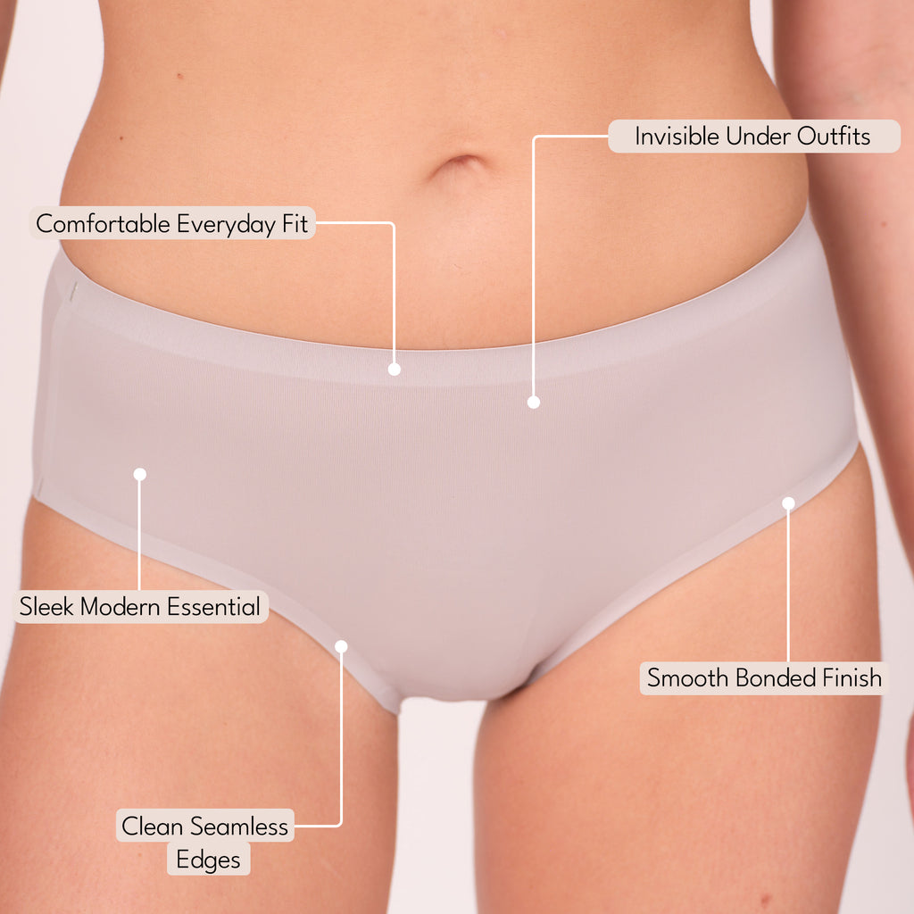 Munns & Mars Womens Seamless Bonded Hipster Panty - Pack of 5
