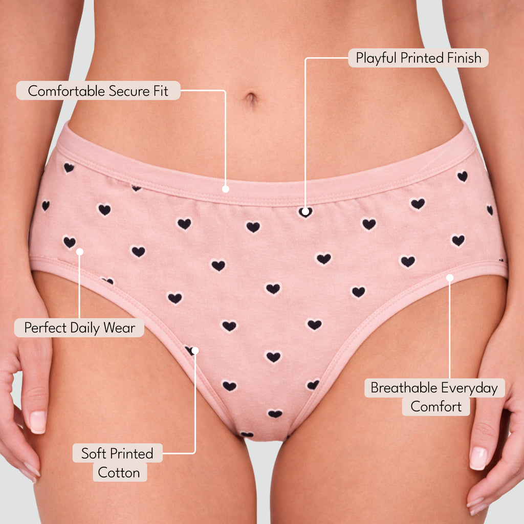 Munns & Mars Womens Pack of 5 Cotton Panties