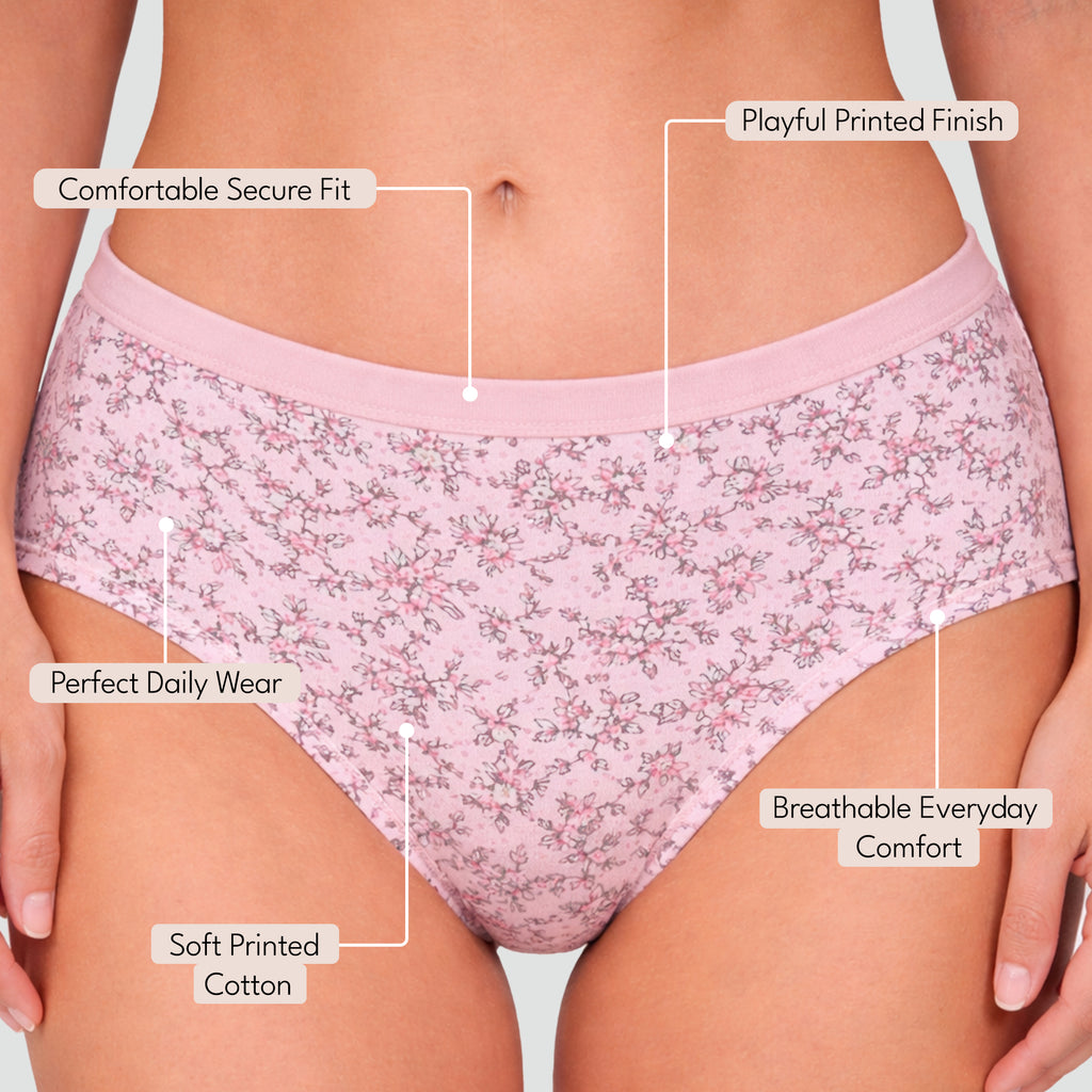 Munns & Mars Womens Pack of 5 Cotton Panties