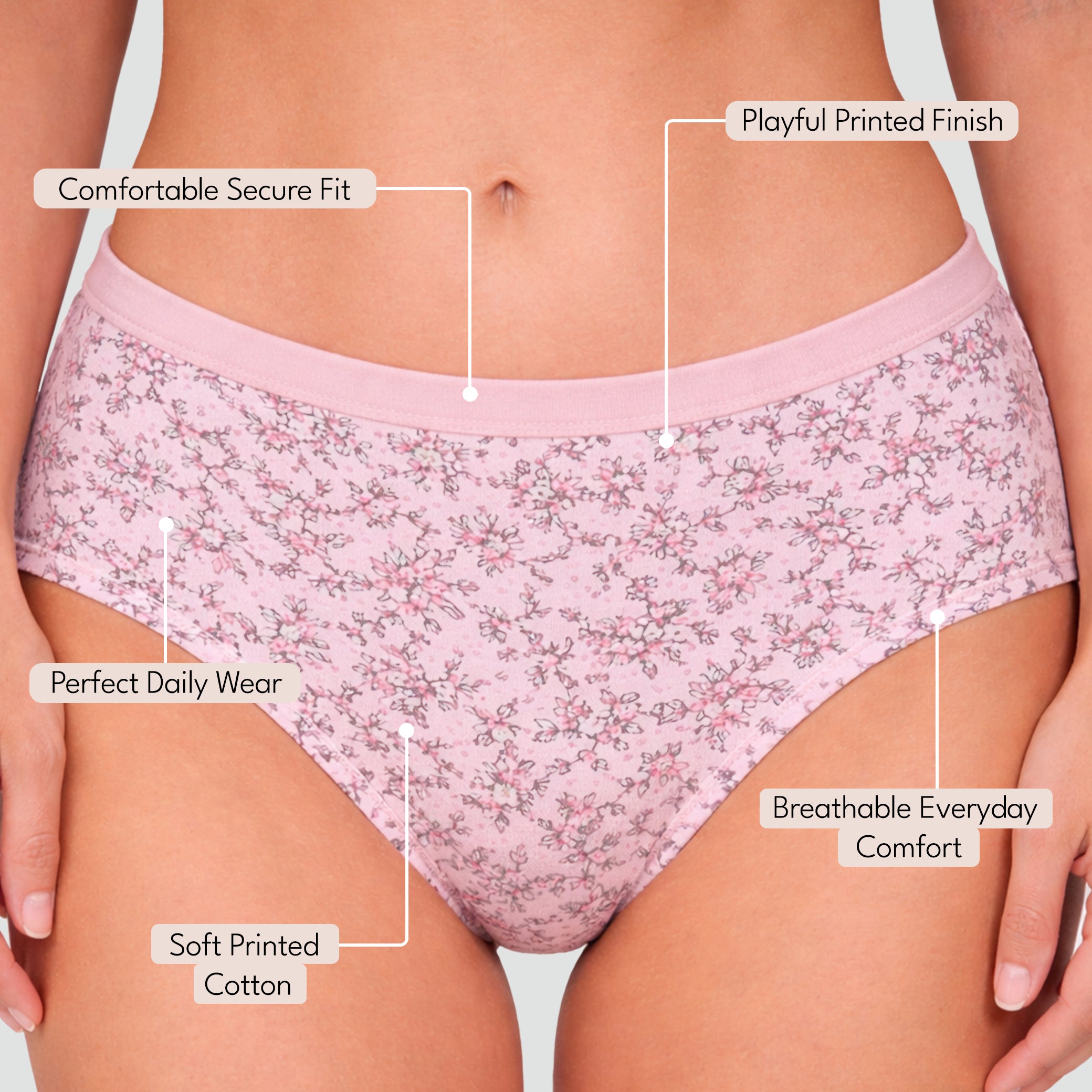 Munns & Mars Womens Pack of 5 Cotton Panties