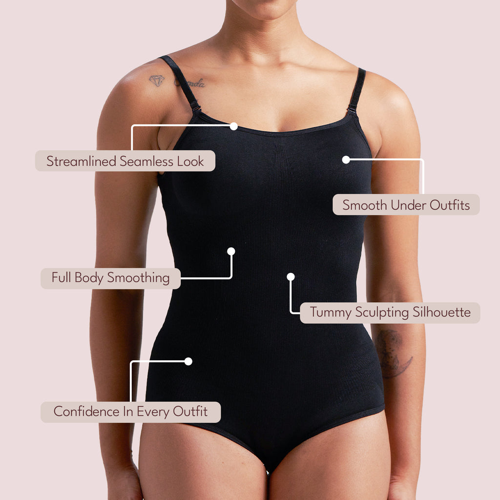 Munns & Mars Womens Seamless Bodysuit Shapewear - Pack of 2
