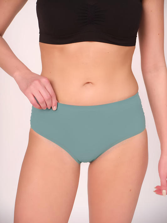 Seamless Bonded Hipster Panty - Lily Mongolia, Mauve & Turquoise