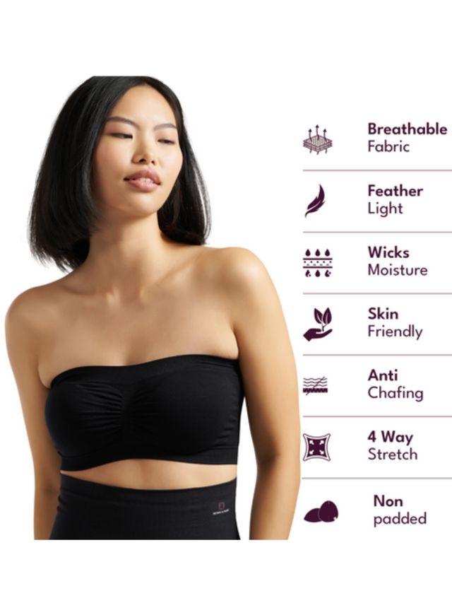 Munns & Mars Womens Seamless Non-Padded Tube Bra
