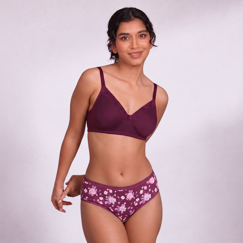 Munns & Mars Womens Cotton Printed Mid Waist Hipster Panty Pack of 3