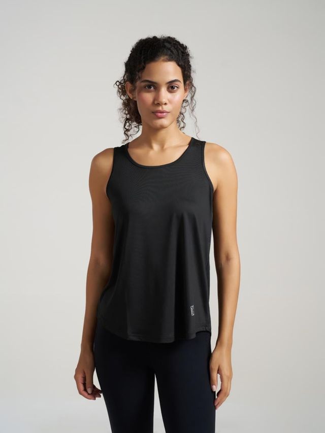 Munns & Mars Womens Activewear Boxpleated Tank Top for Women
