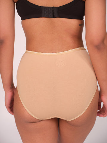 Full Coverage Hipster Panty - Beige