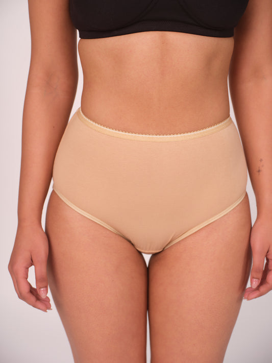 Full Coverage Hipster Panty - Beige