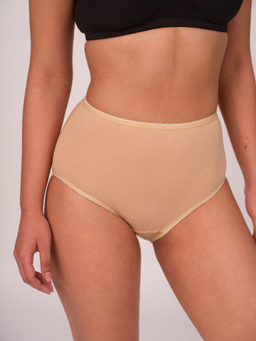 Full Coverage Hipster Panty - Beige