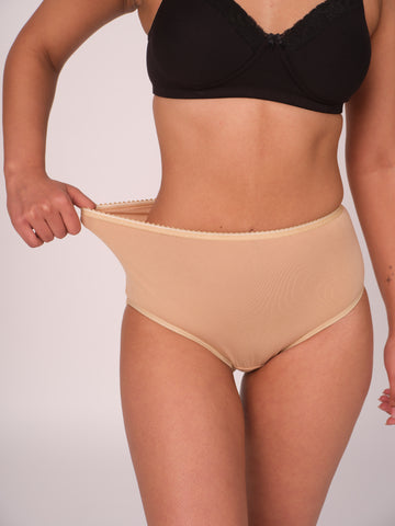 Full Coverage Hipster Panty - Beige