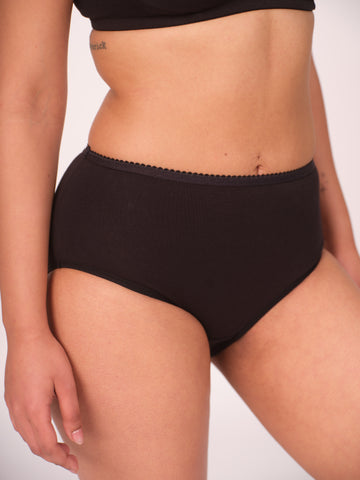 Full Coverage Hipster Panty - Black