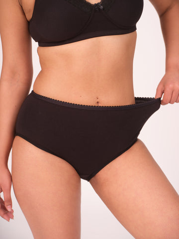 Full Coverage Hipster Panty - Black