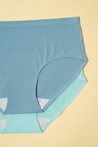 Seamless Bonded Hipster Panty - Lily Mongolia & Turquoise