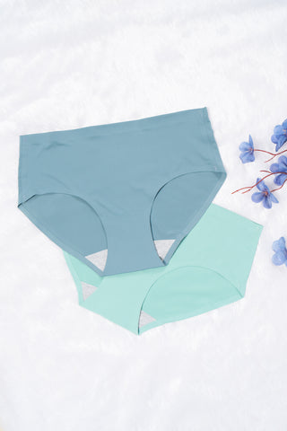 Seamless Bonded Hipster Panty - Lily Mongolia & Turquoise