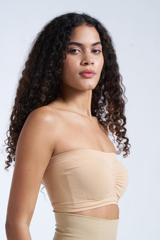 Munns & Mars Seamless Non-Padded Tube Bra - Beige