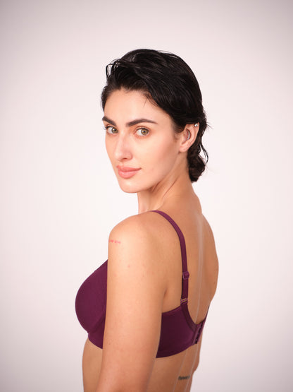 Lightly Padded T-Shirt Bra - Dark Purple