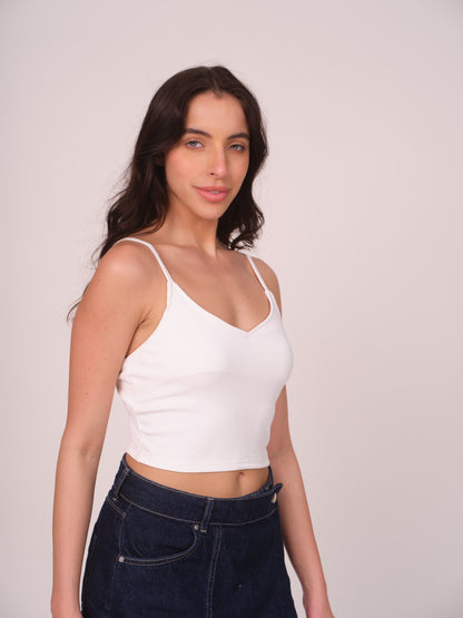 Munns & Mars Casual Tank Top - White