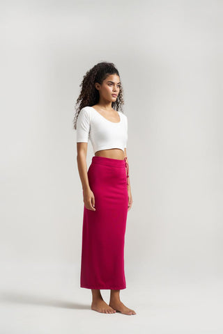 Saree Shapewear Polyester Straight Cut - Magenta