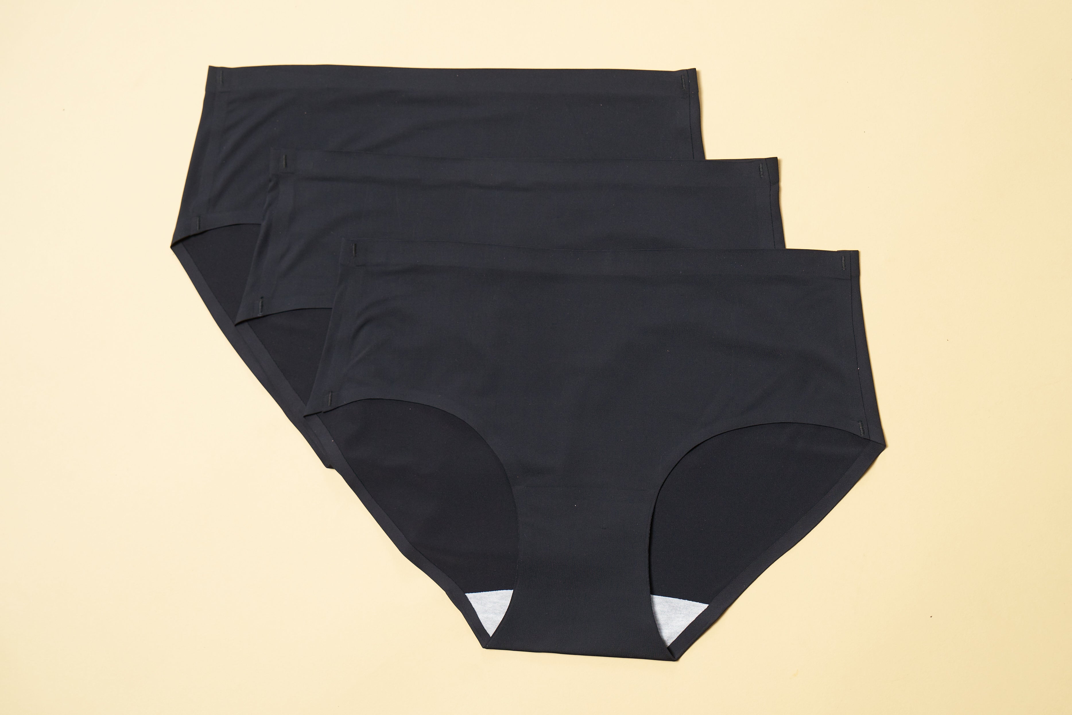 Seamless Bonded Hipster Panty - Black, Black & Black