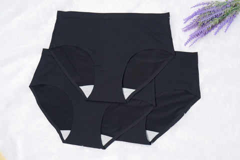 Seamless Bonded Hipster Panty - Black, Black & Black