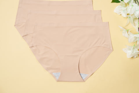 Seamless Bonded Hipster Panty - Beige, Beige & Beige