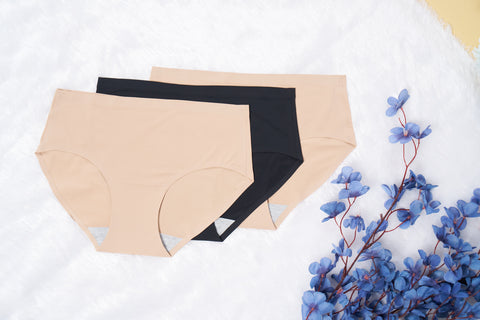 Seamless Bonded Hipster Panty - Beige, Beige & Black