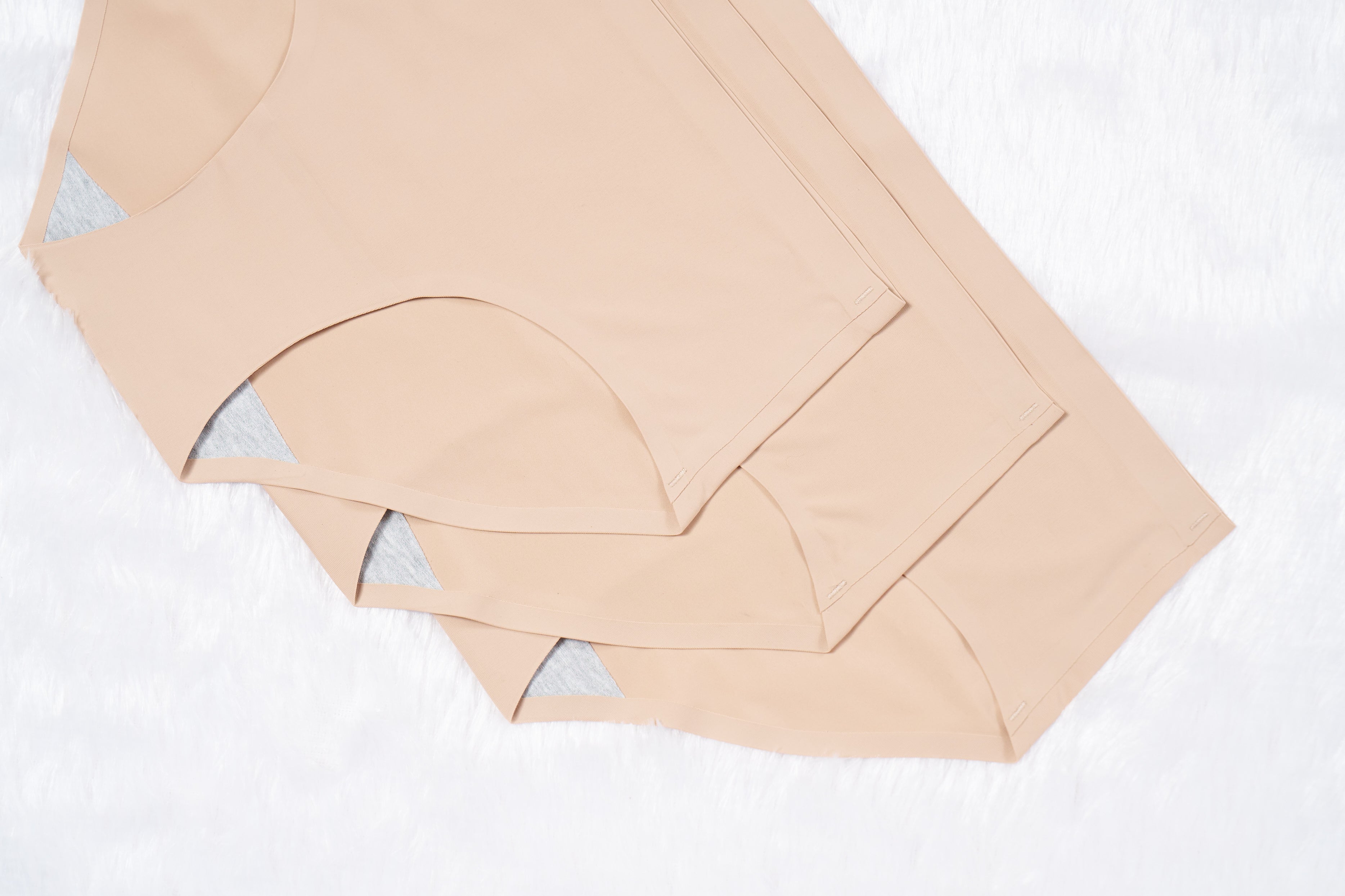 Seamless Bonded Hipster Panty - Beige, Beige & Beige