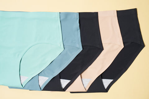 Seamless Bonded Hipster Panty - Turquoise, Lily, Black, Beige & Black