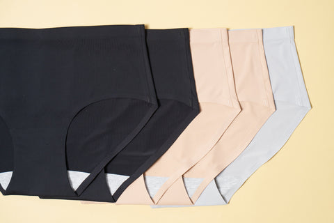 Seamless Bonded Hipster Panty - Black, Black, Beige, Beige & Grey