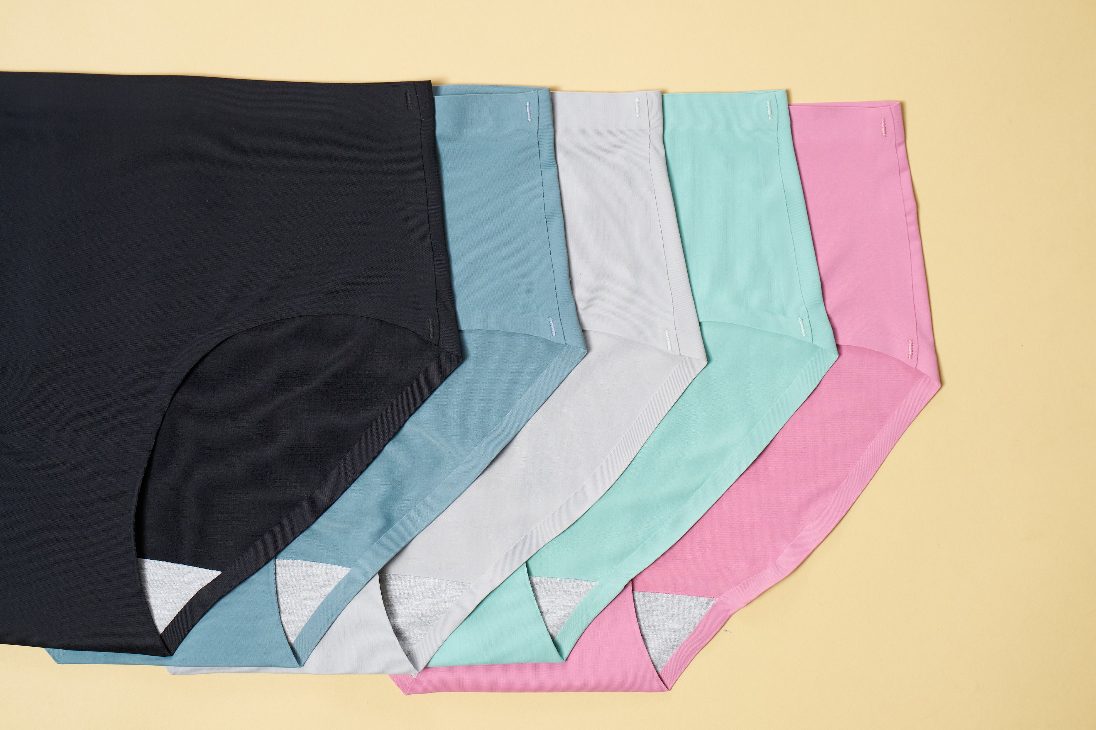 Seamless Bonded Hipster Panty - Black, Lily Mongolia, Grey, Turquoise & Mauve