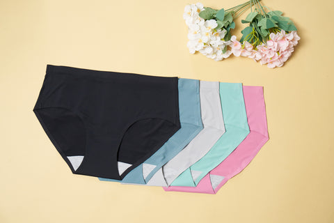 Seamless Bonded Hipster Panty - Black, Lily Mongolia, Grey Turquoise & Mauve